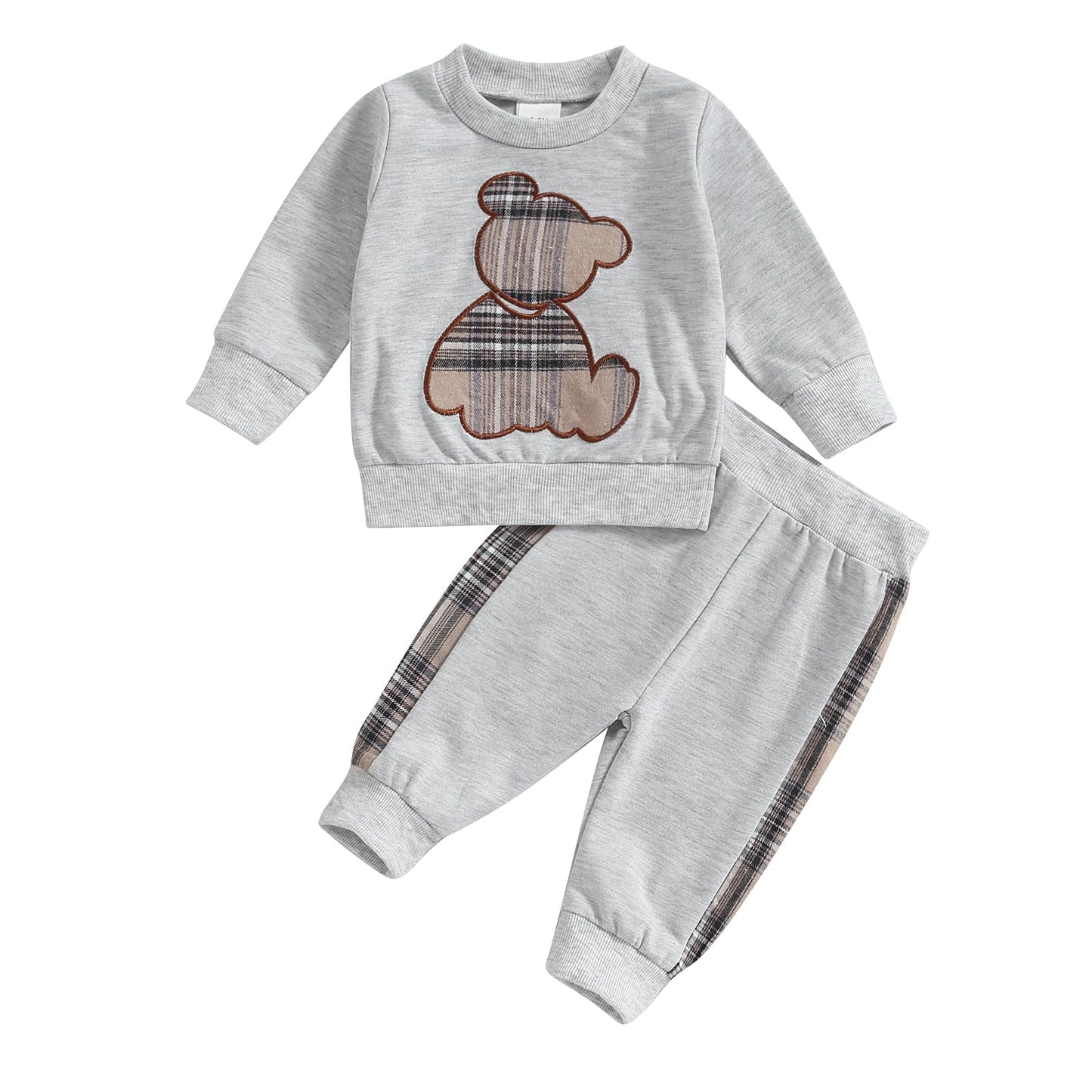 Baby Boys Girls Clothes Little Bear Sweatshirt + Trousers Two Piece Set Newborn Outfit 
