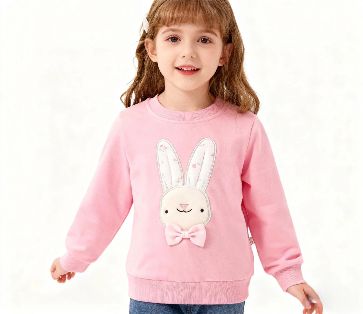 Sweatshirt Mädchen Pullover Kinder Mädchen Baumwolle Langarm Shirt Einhorn Bunny Warm Tops 2-8 Jahre Größe 92 98 104 110 116 122 128