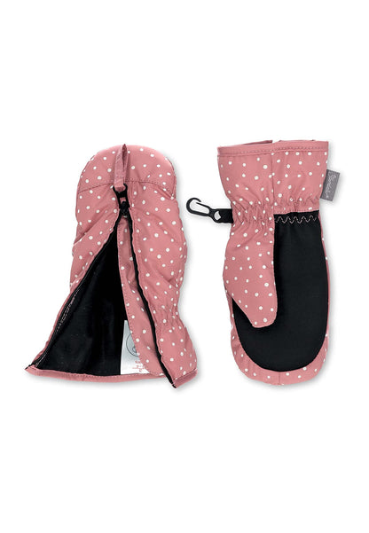 Sterntaler Baby Mädchen Fäustel Punkte Handschuh - Baby Fäustlinge Winter, Baby Handschuhe - wasserdicht aus Funktionsmaterial - rosa