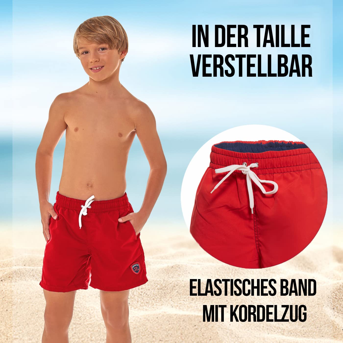 Zagano Boys' Quick-Drying Swimming Trunks Sports Trousers Boys Kids Swimwear Size 128-164