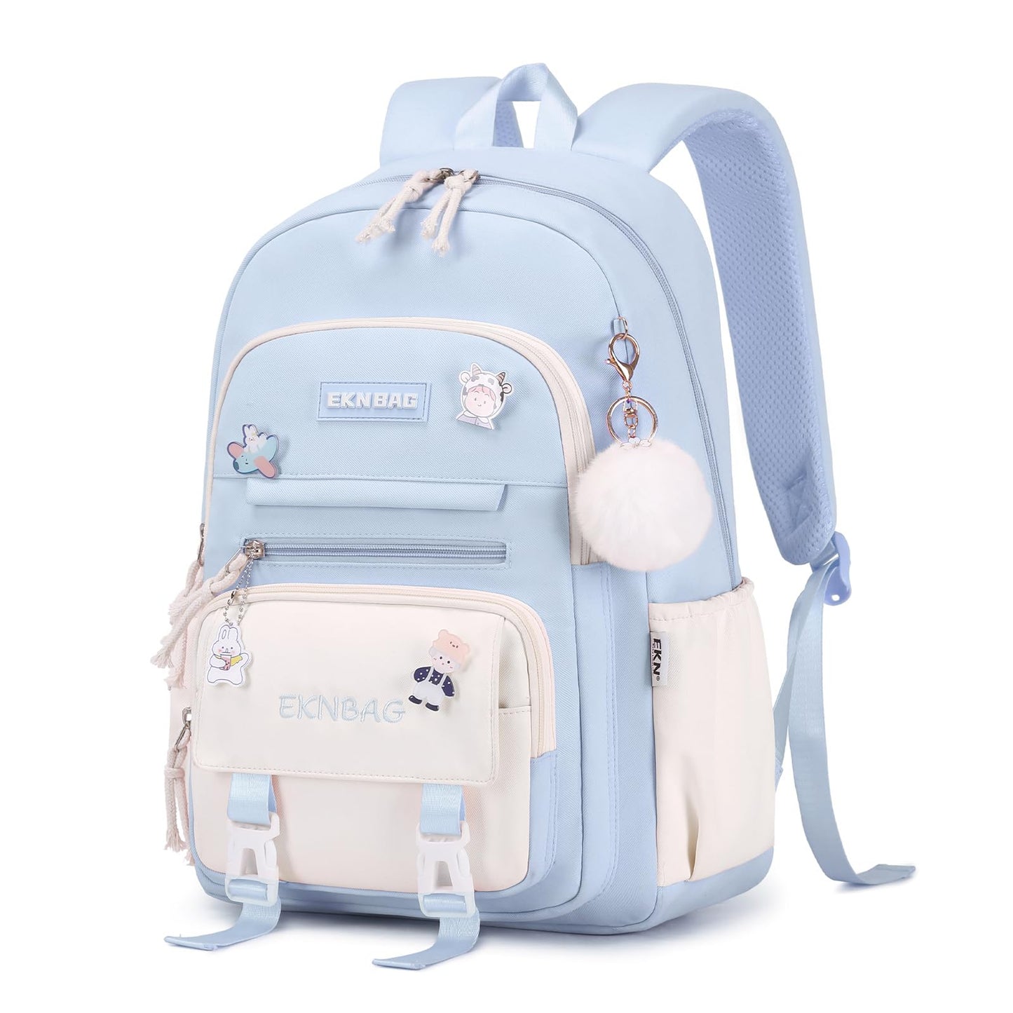 Tanou Schulrucksack Mädchen Schulranzen Kinder der 3.-7. Klasse, Rosa | Große Kapazität Schulrucksack Teenager, Leichter Nylon Mädchen Schultasche für Schule Reisen