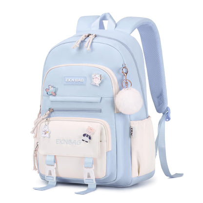 Tanou Schulrucksack Mädchen Schulranzen Kinder der 3.-7. Klasse, Rosa | Große Kapazität Schulrucksack Teenager, Leichter Nylon Mädchen Schultasche für Schule Reisen