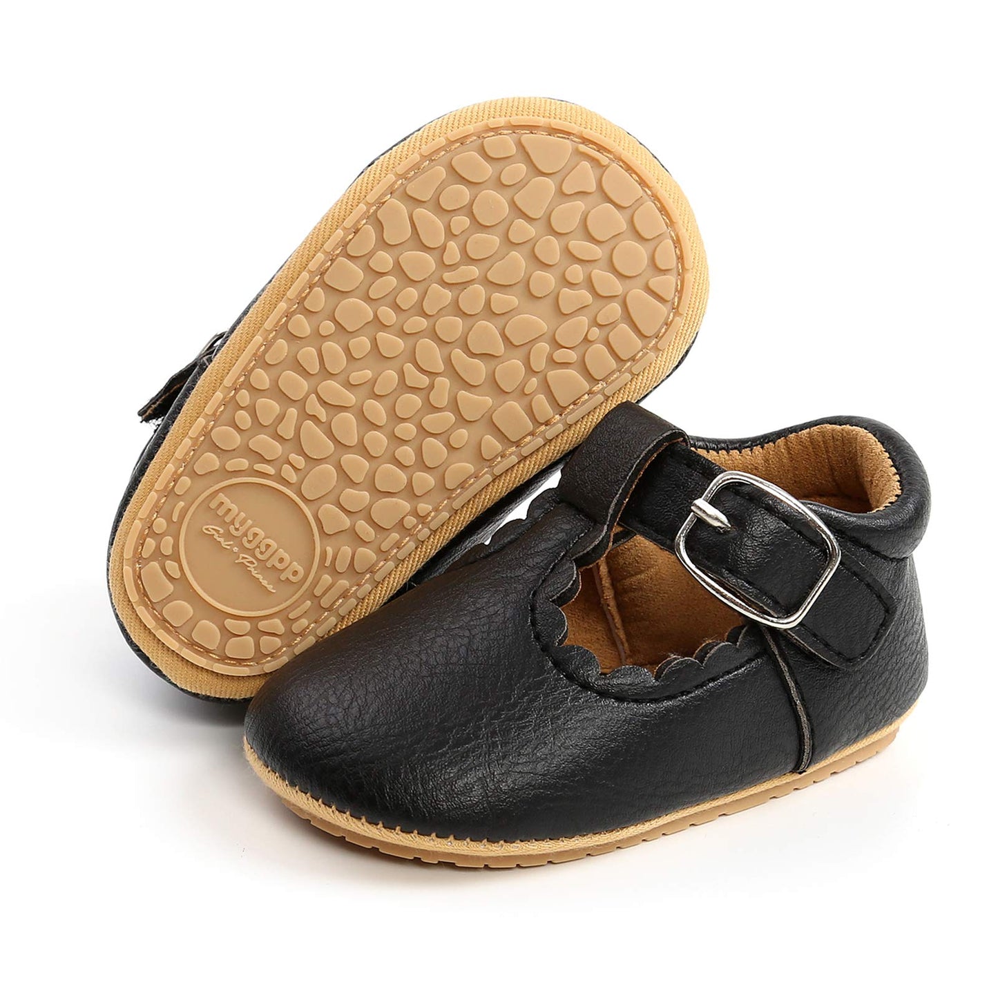 RVROVIC Baby Mädchen Mokassins Prinzessin Mary Jane Flache Kleider Schuhe Premium Leichte Weiche Sohle Krippe Schuhe Kleinkind Schuhe