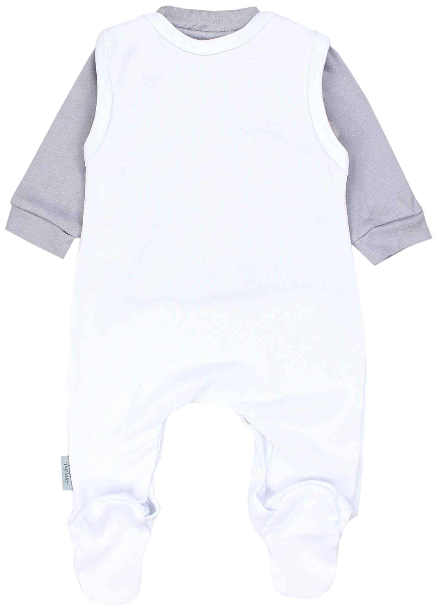 TupTam Baby Mädchen Jungen Strampler mit Langarmshirt Aufdruck Spruch 2 teilig