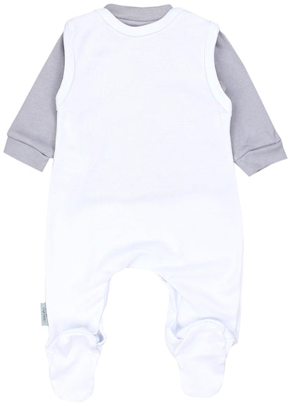 TupTam Baby Mädchen Jungen Strampler mit Langarmshirt Aufdruck Spruch 2 teilig
