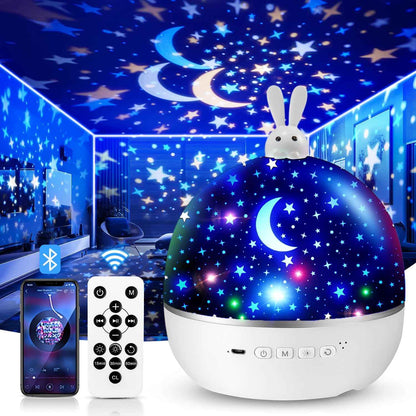 Sternenhimmel Projektor Kinder mit 15 Film, Nachtlicht Kinder Nachtlicht Baby, Bluetooth Sternenprojektor Galaxy Projektor, Geschenke für Mädchen Kinder Geschenke Mädchen, Kinderzimmer Deko