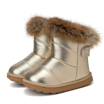 KVbabby Winter Shoes, Girls’ Warm Lined Winter Boots, Children's Ankle Boots, Waterproof Snow Boots, Soft Soles, Slip-On Boots