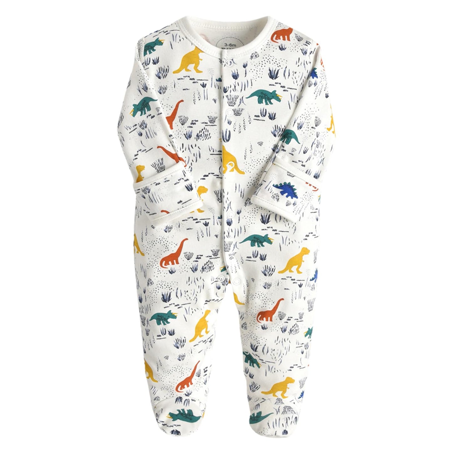 amropi Baby Mädchen Schlafstrampler 3er Pack Jungen Pyjamas Baumwolle Overalls Strampler für 0-12 Monate