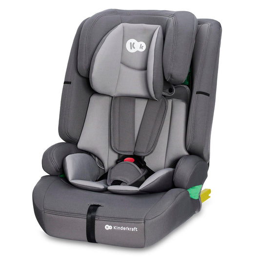 Kinderkraft SAFETY FIX 2 I-SIZE 76-150 cm Kindersitz 9-36 kg, Kinderautositze mit isofix, Einstellung der Kopfstütze, spezielle Sicherheitssysteme, 5 punkt gurte, Einsatz im set, Schwarz