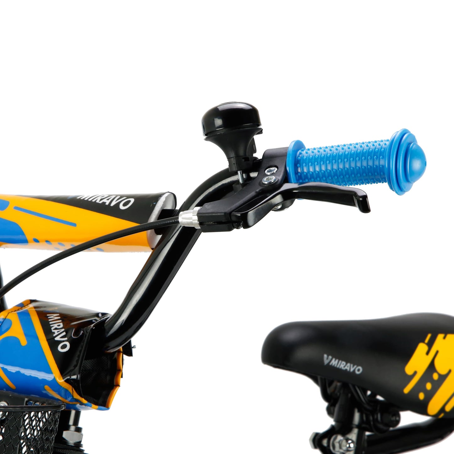 MIRAVO Kinderfahrrad Fahrrad Kinder Ab 2 Bis 8 Jahre Mit Stützrädern Schubstange V-Brake Bremsen Rückstrahl Aufkleber 12 16 20 Zoll Radgröße Korb Für Junge Spark - Meloni2