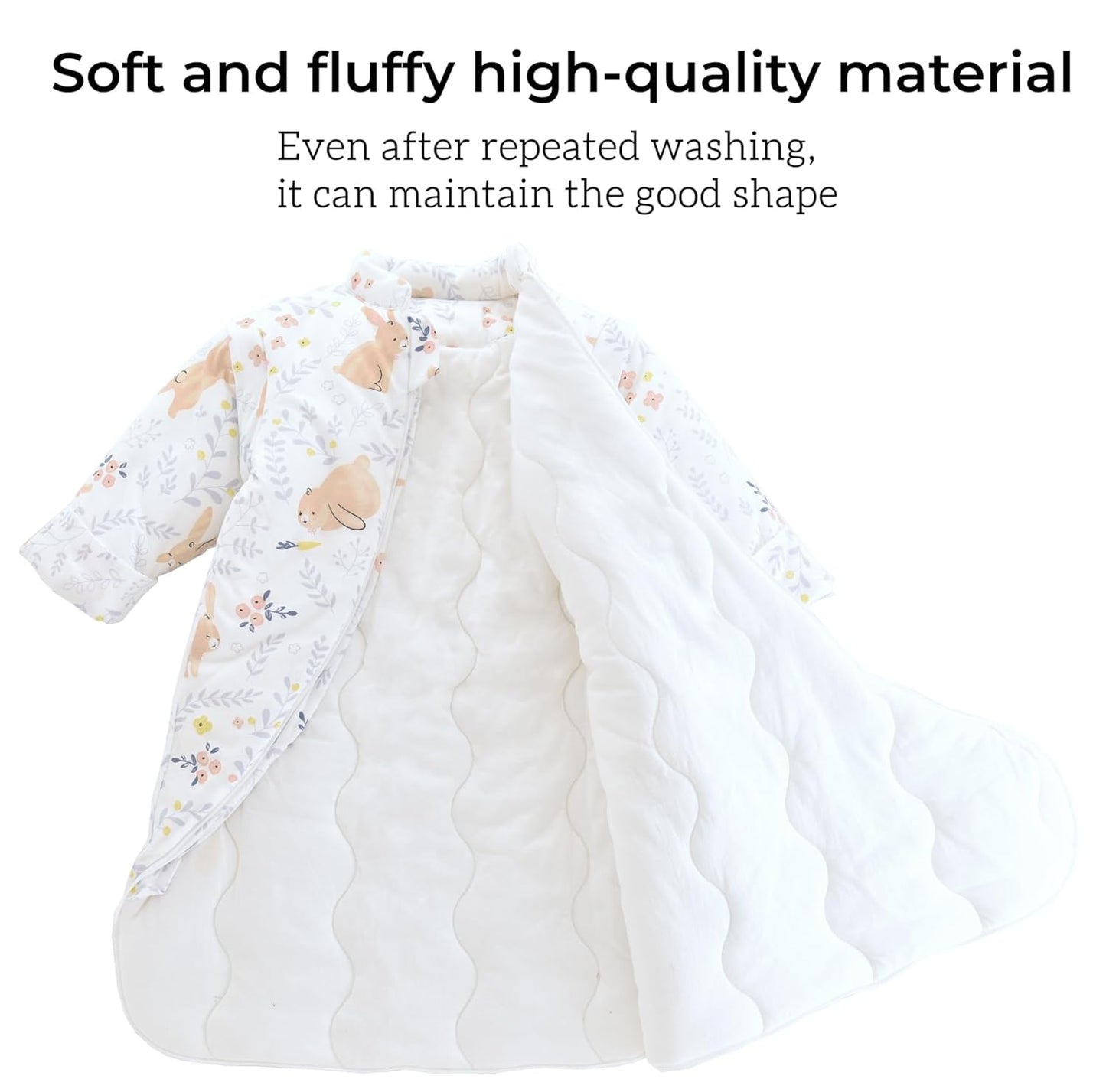 Chilsuessy Baby Sleeping Bag Winter, Removable Sleeves, Warm Lined 3.5 Tog Winter Sleeping Bags, Boys/Girls Sleeping Bag for Toddlers from 6 Months to 6 Years