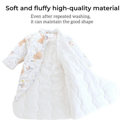 Chilsuessy Baby Sleeping Bag Winter, Removable Sleeves, Warm Lined 3.5 Tog Winter Sleeping Bags, Boys/Girls Sleeping Bag for Toddlers from 6 Months to 6 Years