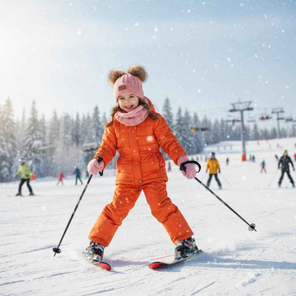 Hat Scarf Set Girls, Winter Hat Girls, Winter Hat Children, Scarf and Hat Set Hat Girls 6 Years, 4-Piece Set in Soft Pink