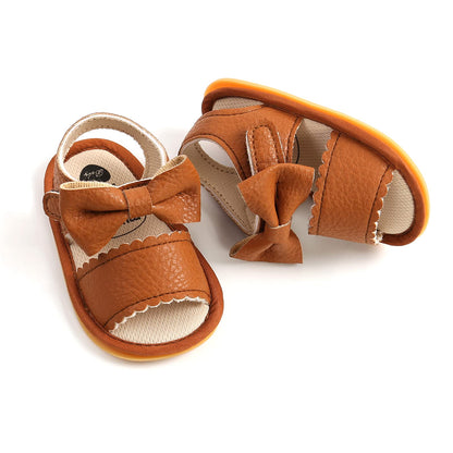 Babyschuhe RVROVIC Sandalen für Jungen und Mädchen mit weichem Sohlen, leichten Sommer-Schuhen und Schleifen-Knoten für Kleinkinder, ideal für den Outdoor-Gang.
