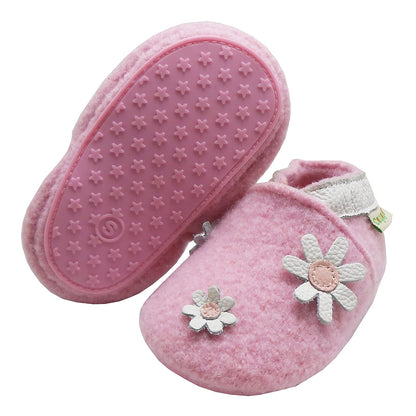 SAYOYO Babyschuhe für Jungen und Mädchen - Erste Lauf- und Krabbelschuhe mit weicher Wolle und rutschfester Gummisohle