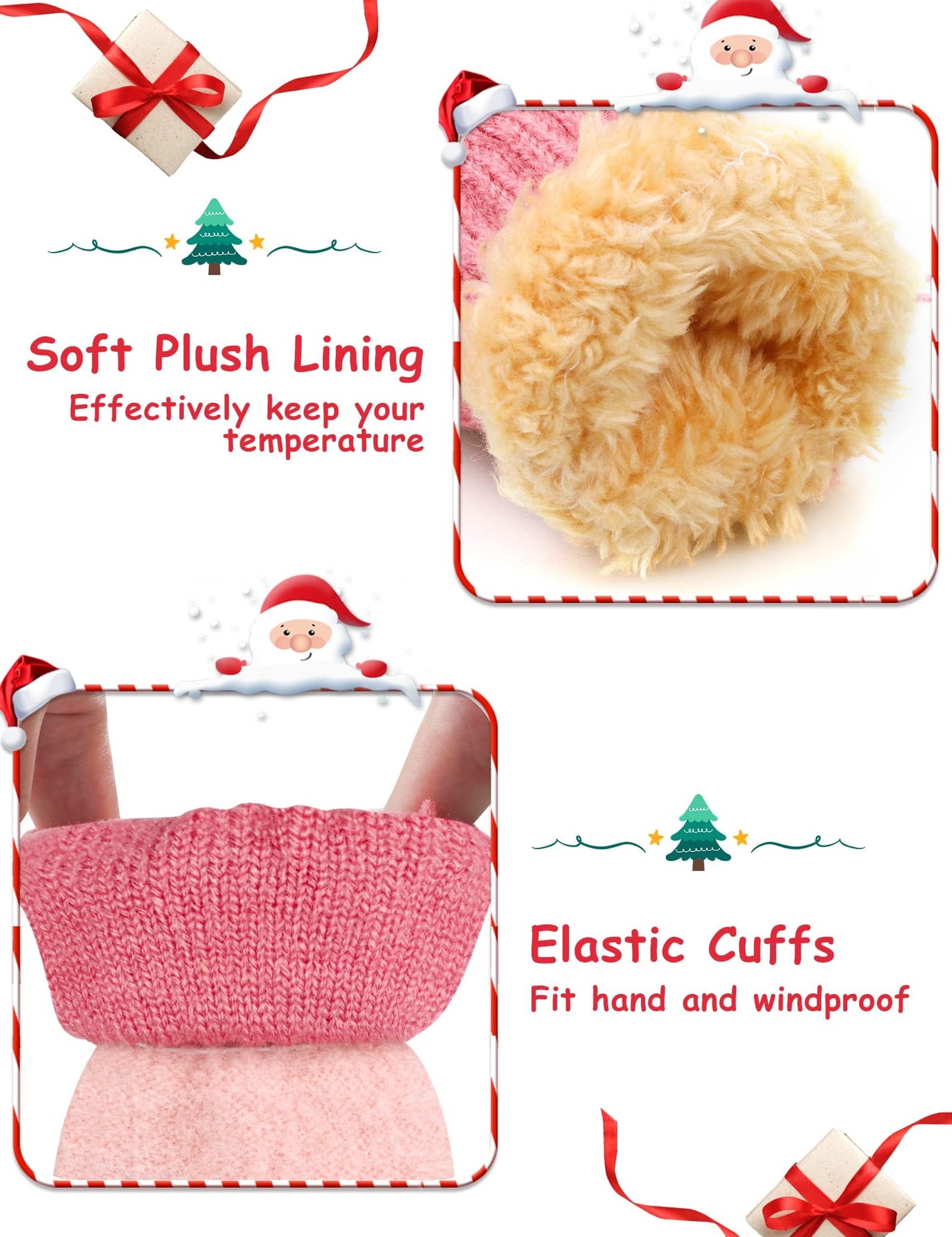 Becellen Baby Handschuhe Fäustlinge Winter, Kinder Warm Strickhandschuh Weich Niedlicher Handschuhe mit Schlüsselband für 0-3 Jahre Mädchen Junge