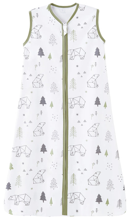 Chilsuessy Summer Baby Sleeping Bag, Small Children’s Sleeveless Pyjamas for Summer and Spring, 100 % Cotton
