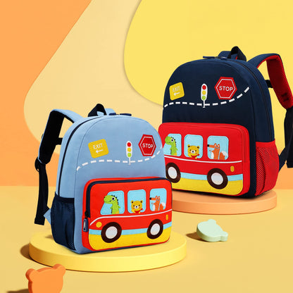 willikiva Car Dinosaur Toddler Kids Backpack for Boys and Girls Kids Waterproof Preschool Bag