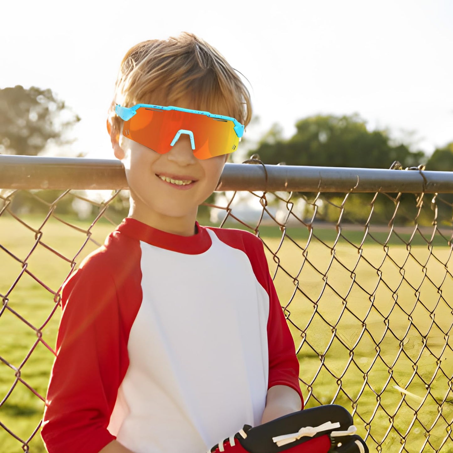 Beipegin Sonnenbrille Kinder Polarisierte UV400 Schutz Jugendliche Fahrradbrille Sportbrille Schnelle Brille Sonnenstrahlen Radfahren Sonnenbrillen für Teens Jungen Mädchen