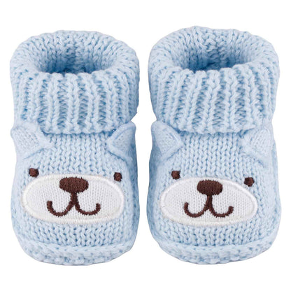 LACOFIA 2 Pairs Newborn Knitted Baby Shoes Soft Baby Boys Girls Ankle Boots 0-3 Months