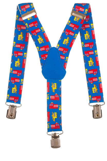 Kids Fire Engine Braces | Elastic Y Braces (1-5 Years) - 2.5cm