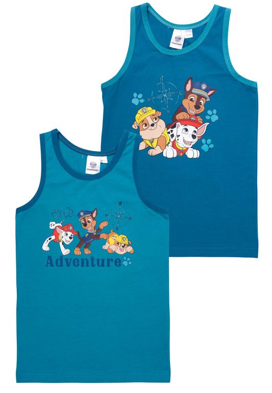 Paw Patrol Vest for Boys - Adventure Children's Tank Top Vest Underwear Blue (Pack of 2)