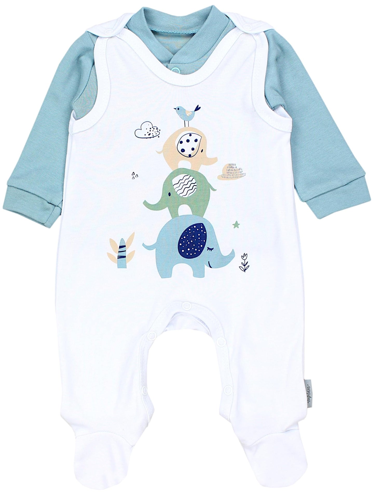 TupTam Baby Mädchen Jungen Strampler mit Langarmshirt Aufdruck Spruch 2 teilig