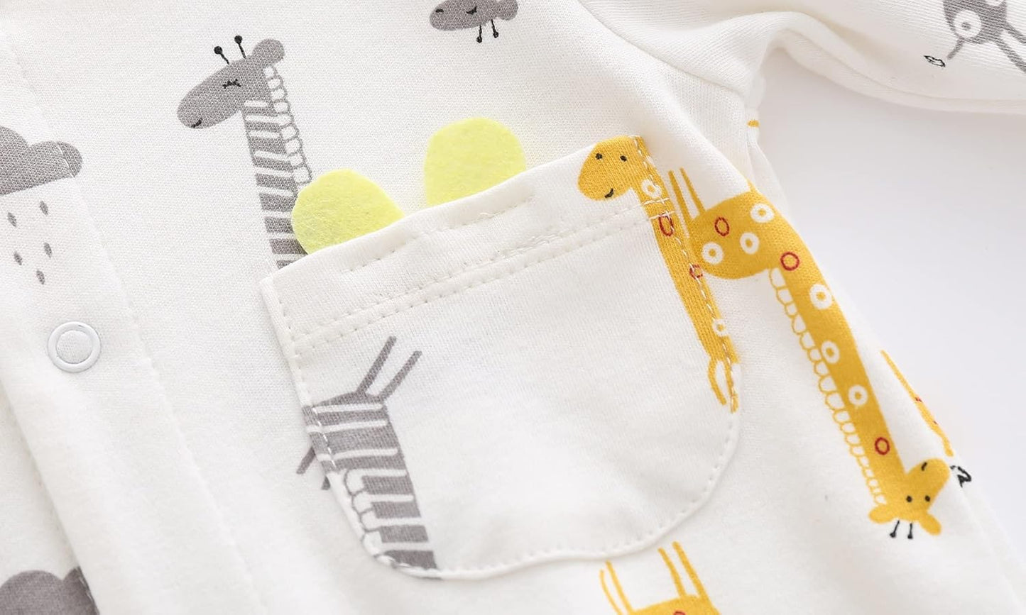 KIDDLETOWN Baby Pyjamas Newborn Baby Girls 0-3 Months Organic Cotton Long Sleeve Popper Frog Cartoon