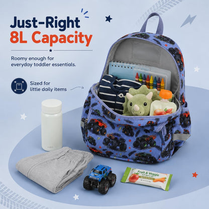 Kinderrucksack Jungen Kinder Rucksack Tagesrucksack Vorschulrucksack Kindergartentasche Schulrucksack für Schule Kita 38cm 3-8Y
