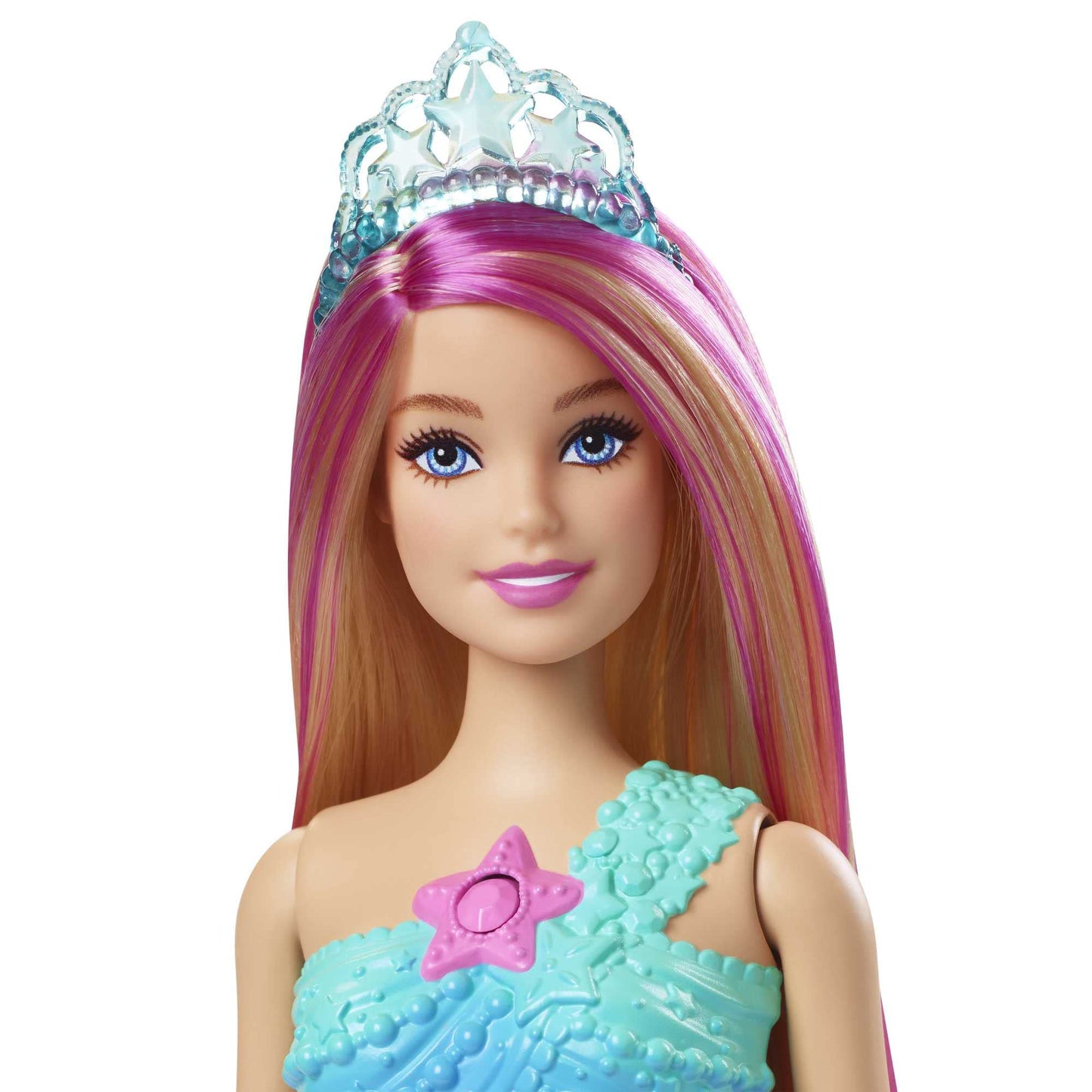 Barbie Dreamtopia Zauberlicht Meerjungfrau Puppe mit blonden Haaren, Barbiepuppe mit Meerjungfrauenschwanz, geeignet als Geschenk für Kinder ab 3 Jahren, HDJ36