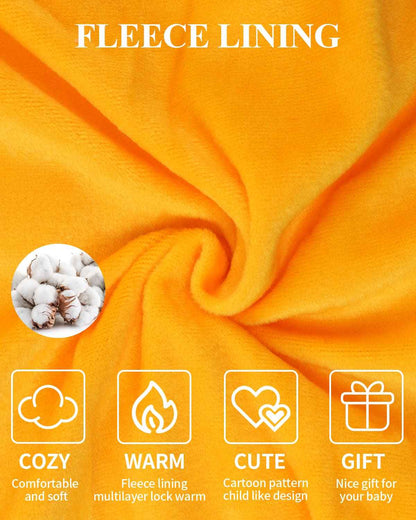 Baby Romper with Hood, Snowsuits with Gloves and Booties, for Toddlers, Fleece Cotton Romper for Toddlers, Boys and Girls, Warm Jumpsuit, Winter Jacket, 6-9 Months