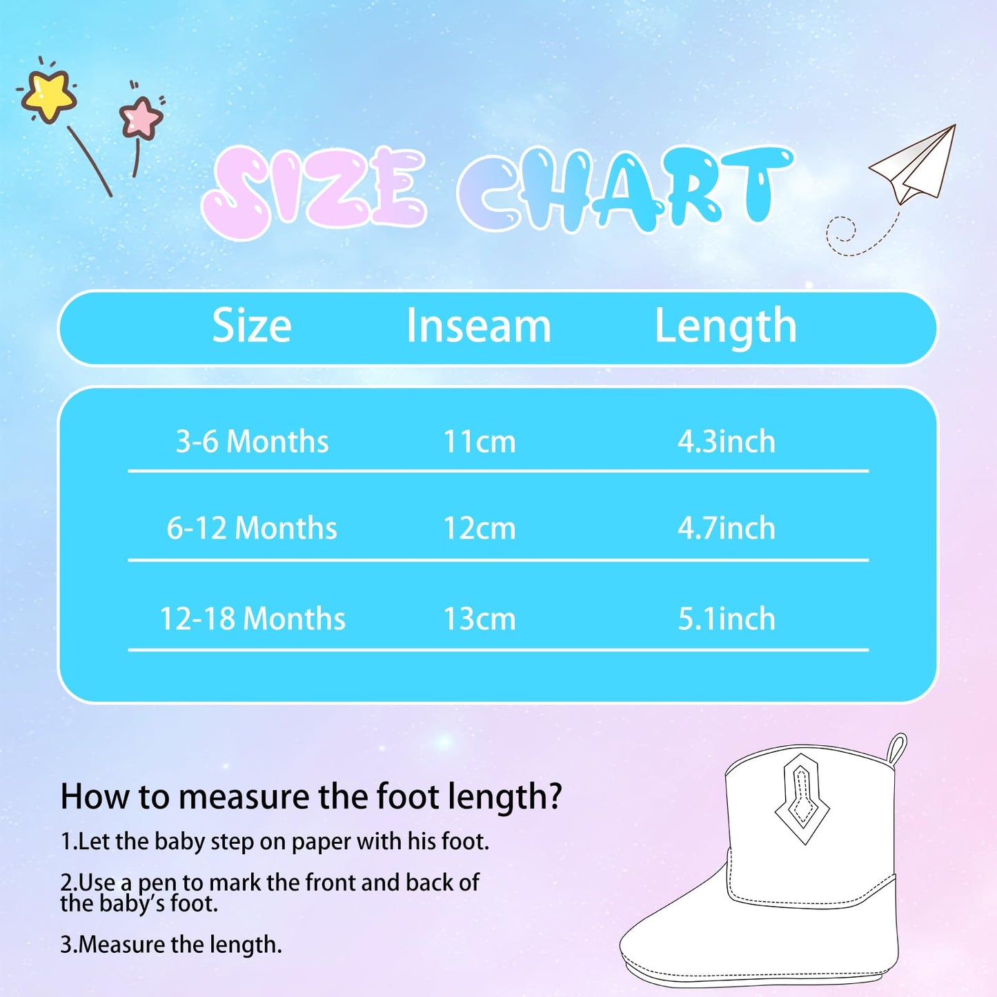 LACOFIA Baby Boys Girls Winter Boots Non-Slip Baby Winter First Walking Shoes Wellington Boots, Aa