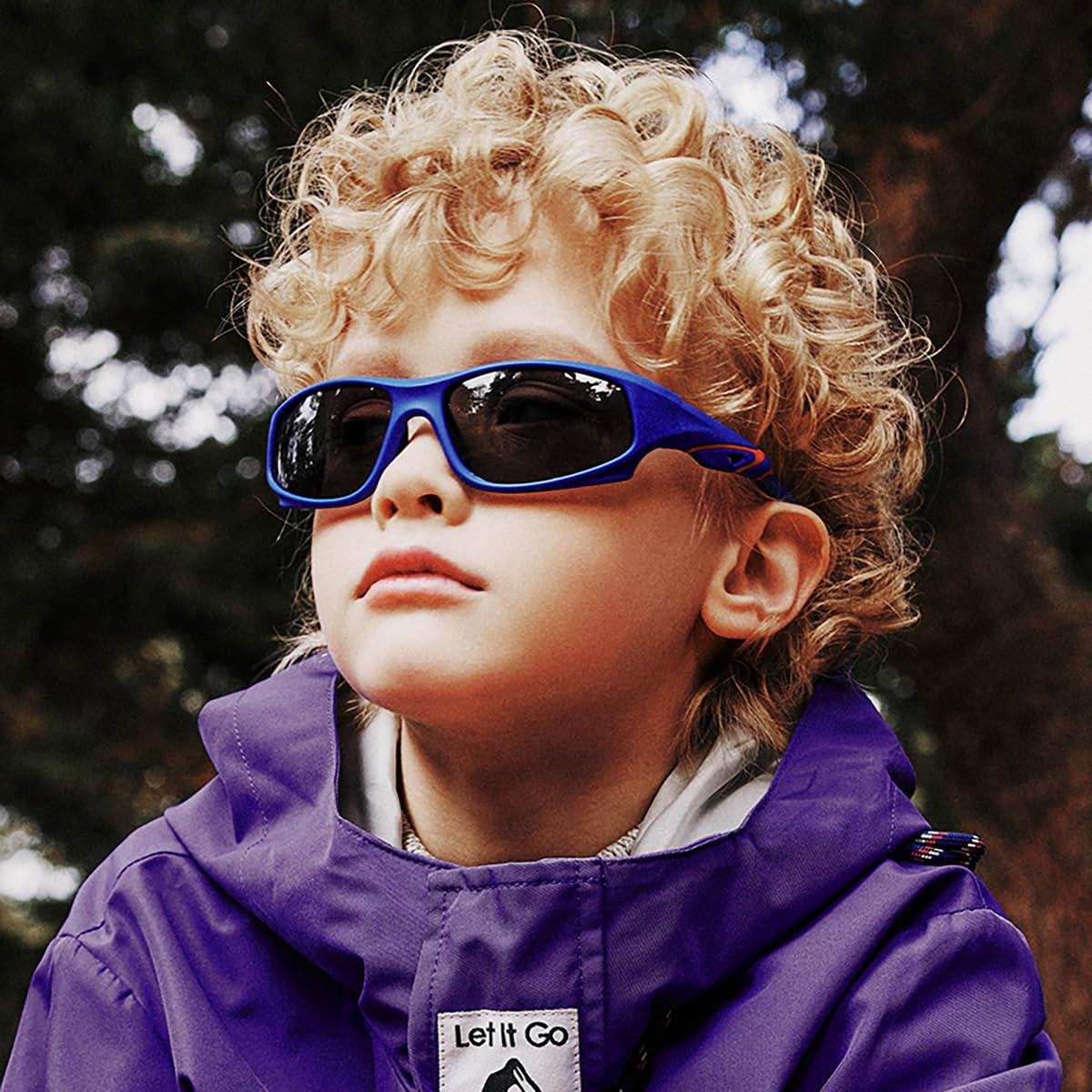Hifot Sonnenbrille Kinder Polarisierte Sportbrille für Jungen und Mädchen UV400 Schutz gegen UltravioletteFahrradbrille Silikon Sonnenstrahlen Alter 3-12 Jahre