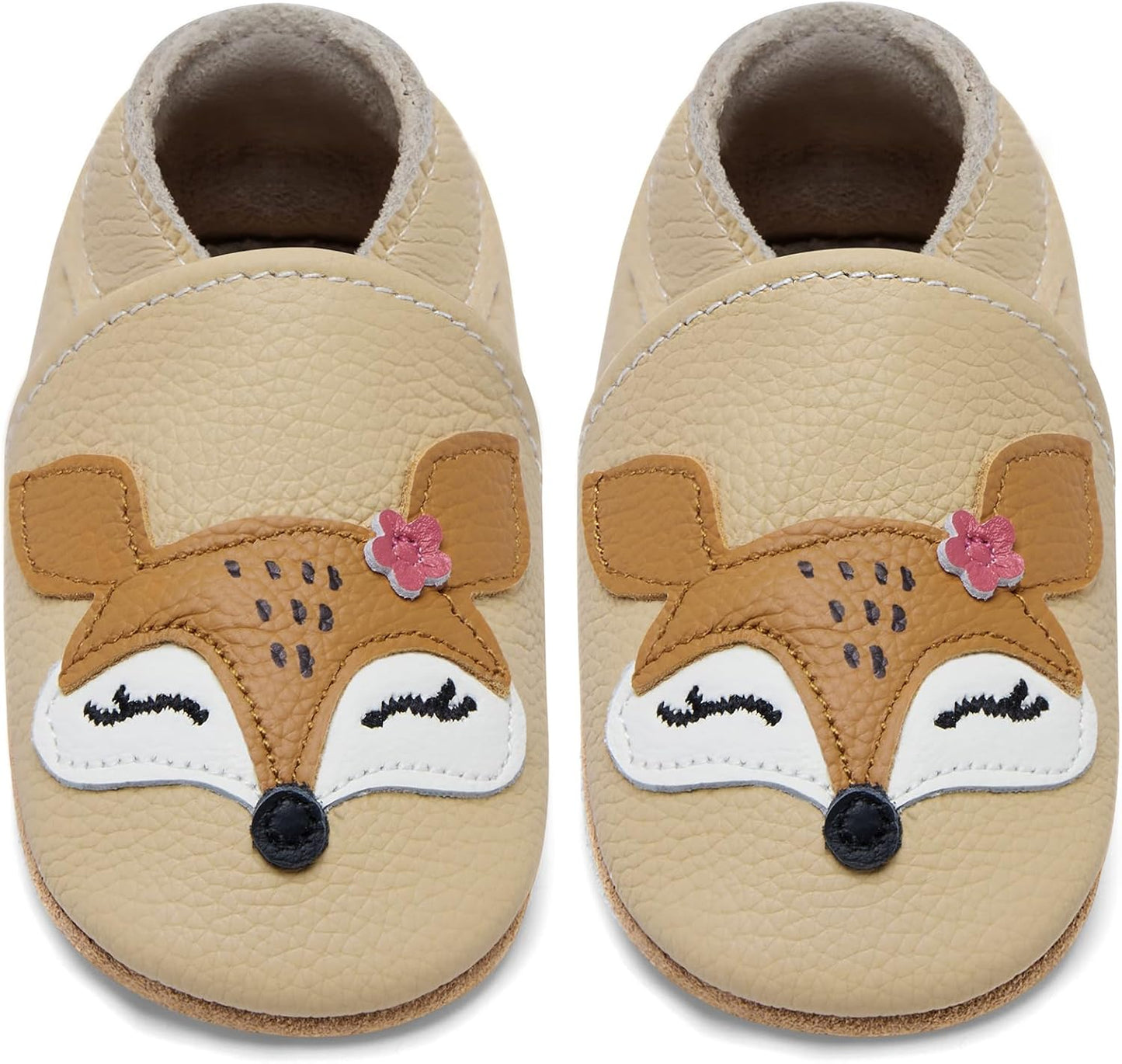 IceUnicorn Babyschuhe Krabbelschuhe aus weichem Leder für Jungen und Mädchen – Rutschfeste Lauflernschuhe für Kleinkinder