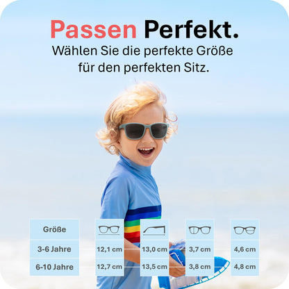 Mausito Sonnenbrille Kinder 3-6 Jahre & 6-10 Jahre | VERGLEICHSSIEGER Kindersonnenbrille 100% UV-Schutz | FLEXIBLE Bügel | Schadstofffreie Kindersonnenbrillen