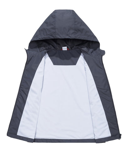 ALXHUTE Kinder Regenjacke Wassersäule Jungen Mädchen Übergangsjacke Funktionsjacke mit Kapuze