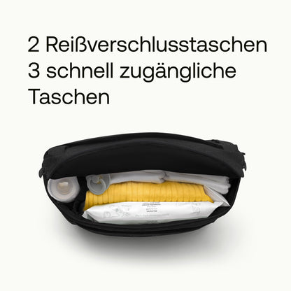Bugaboo Kinderwagen Organizer-Tasche mit leicht zugänglichen Fächern. Praktisches Accessoire für alle Baby-Essentials in Midnight Black