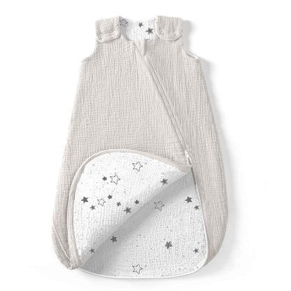 lulumoon Baby Sleeping Bag for 3-9 Months: Muslin Sleeping Bag Baby for Boys and Girls - Cotton Baby Sleeping Bag for 70 cm All-Year Children's Room