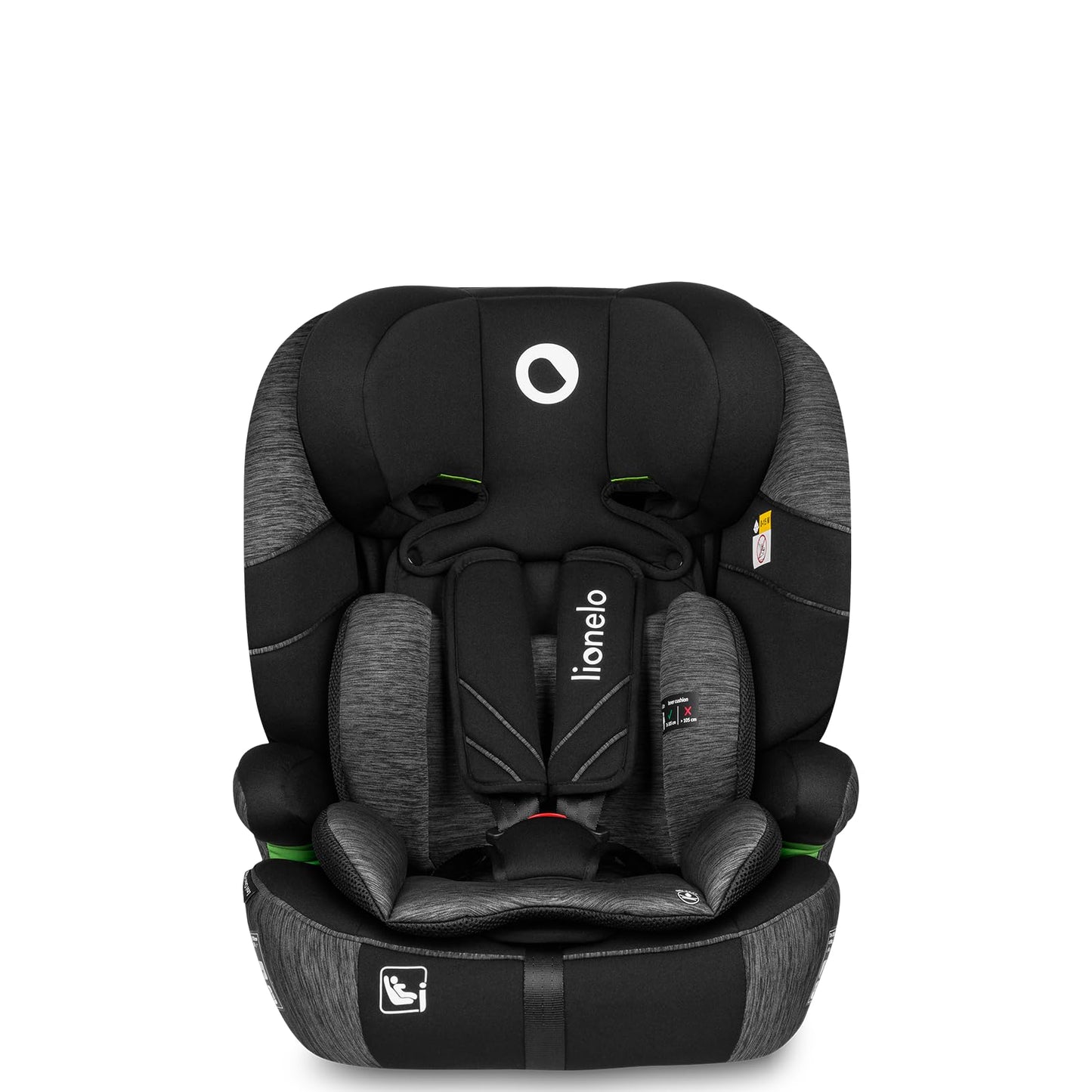 LIONELO LEVI I-SIZE 76-150 cm Kinderautositz, Gruppe 1 2 3, Seitenschutz, 10 Grad Kopfstützenverstellung Bequeme Armlehnen Verstellbare Rückenlehne, R129 i-Size