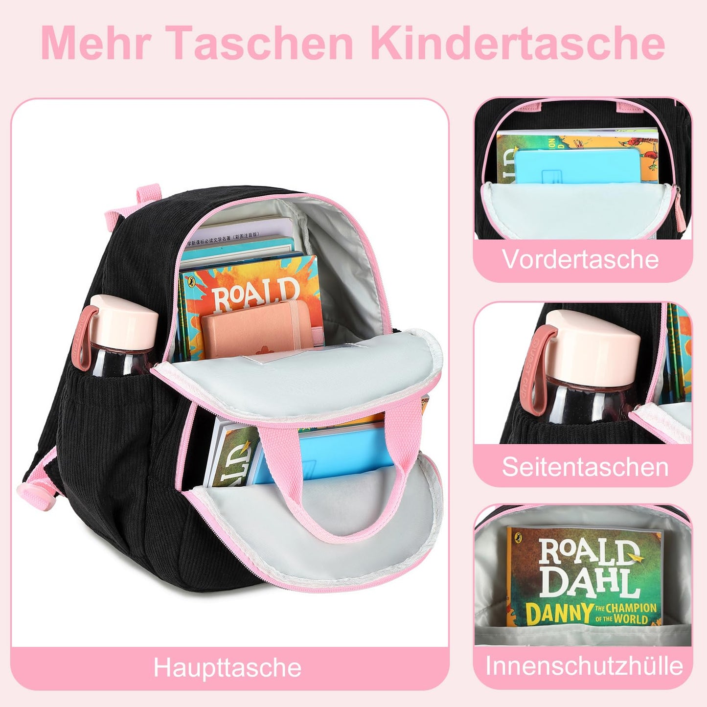 LEDAOU Kids Waterproof Backpack for Children 2-4 Years Nursery School Boys Girls