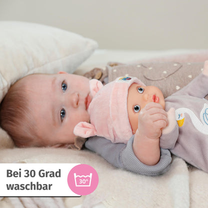 Baby Annabell for Babies Sweetie Mauve 30cm, weiche 30cm große Puppe aus Stoff mit integrierter Rassel, für Neugeborene, 710715 Zapf Creation