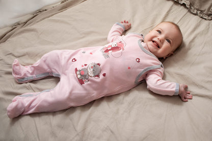 Makoma Baby Erstausstattung Strampler-Set mit Langarmshirt für Säuglinge & Neugeborene Jungen und Mädchen (50 – 74)
