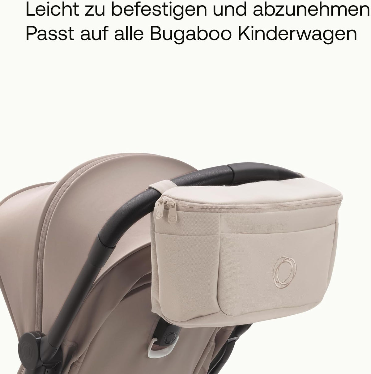 Bugaboo Kinderwagen Organizer-Tasche mit leicht zugänglichen Fächern. Praktisches Accessoire für alle Baby-Essentials in Desert Taupe