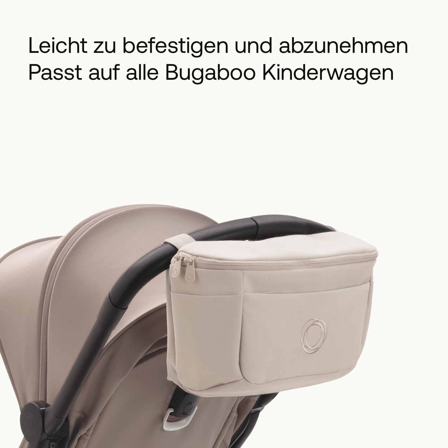 Bugaboo Kinderwagen Organizer-Tasche mit leicht zugänglichen Fächern. Praktisches Accessoire für alle Baby-Essentials in Midnight Black