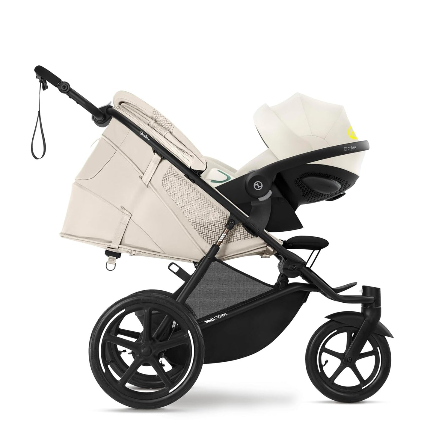 CYBEX Gold AVI SPIN Kinderwagen, Ab Geburt bis ca. 4 Jahre, Max. 111 cm und 22 kg, City-, All-Terrain-Kinderwagen, Moss Green