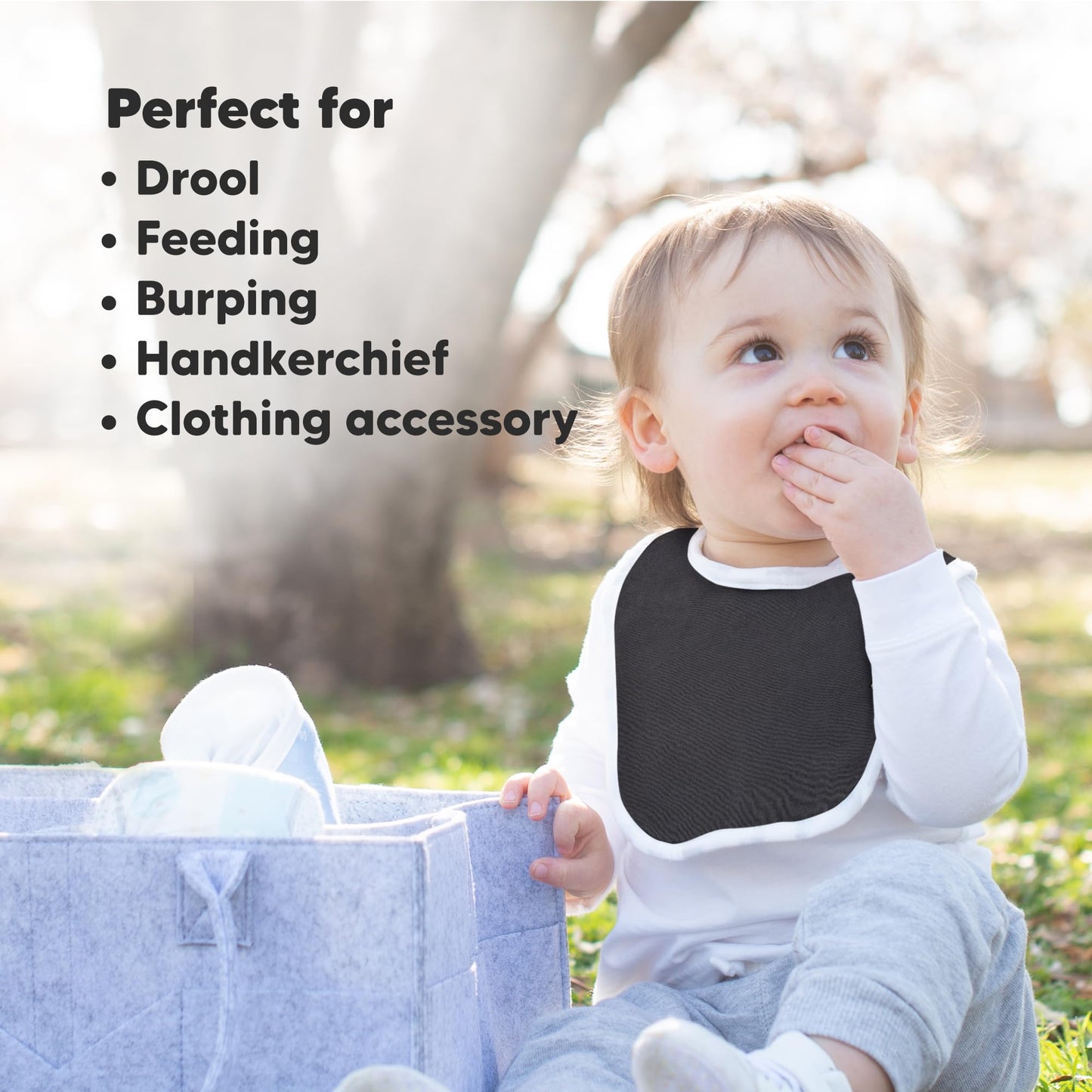 Baby Bibs for Boys &amp; Girls - 8-Pack Organic Cotton Teething Bibs - Baby Bibs for Girls &amp; Boys - Large Bibs for Infants, Toddlers (Wilderness) 