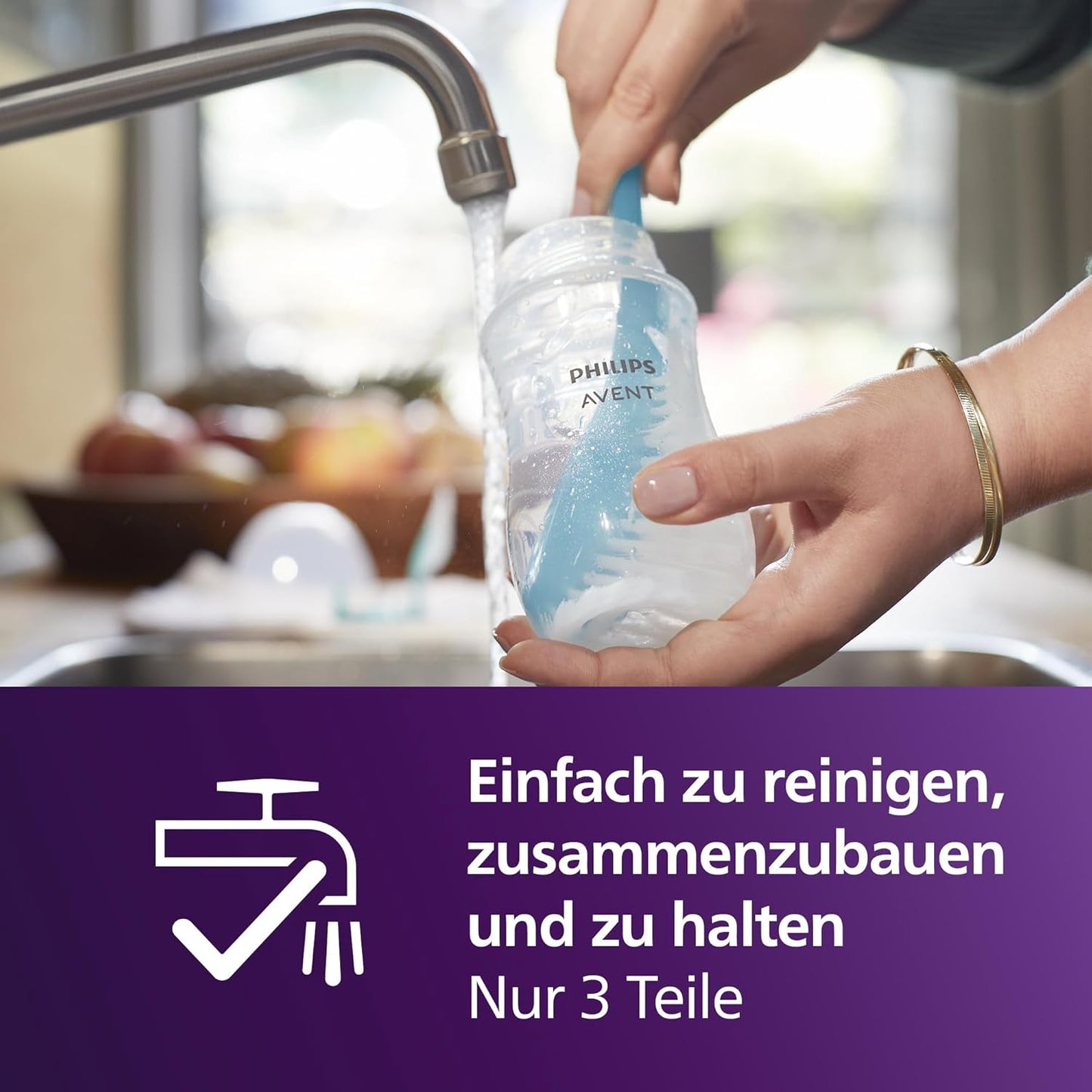 Philips Avent Natural Response Baby Bottles Gift Set for Newborns - 4 Baby Bottles, Ultra Soft Dummy and Bottle Brush, Babies 0-12 Months and Older (Model SCD838/11)