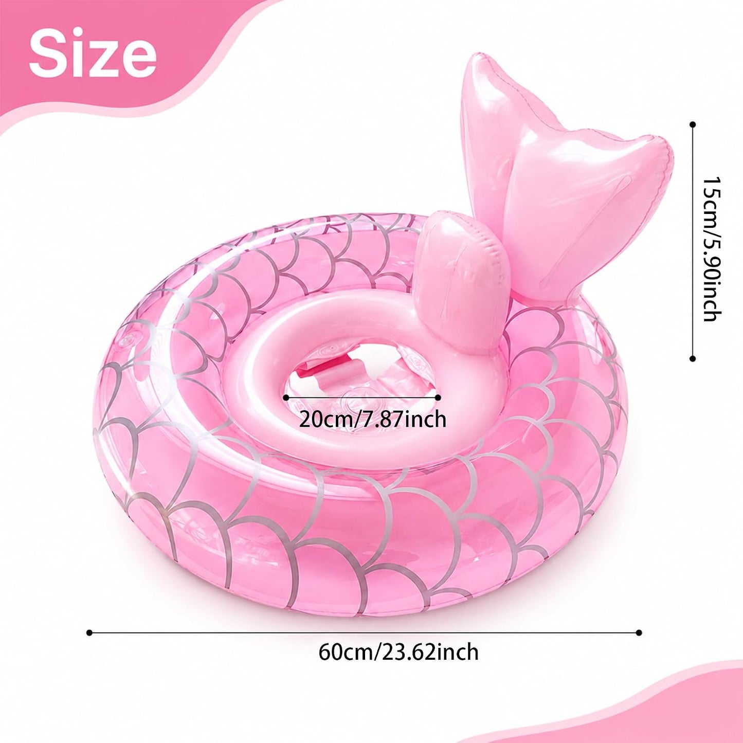 Baby Schwimmring, Baby Schwimmen Ring, Schwimmhilfe mit Schwimmsitz, Schwimmreifen für Kleinkind von 6 Monate bis 48 Monate, Schwimmlernhilfe für Mädchen und Jungs