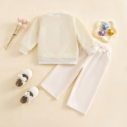 Baby Mädchen Kleidung Langarm Top + Hose Zweiteiler Neugeborene Herbst Winter Babykleidung Set Kleinkind Bekleidungssets für 6 Monate-4 Jahre
