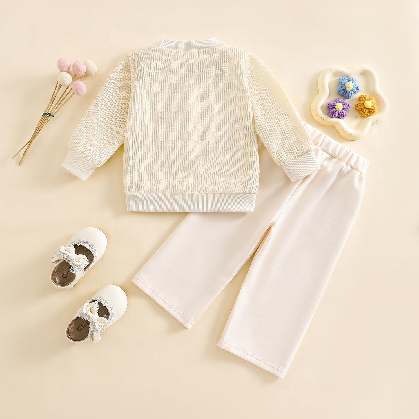 Baby Mädchen Kleidung Langarm Top + Hose Zweiteiler Neugeborene Herbst Winter Babykleidung Set Kleinkind Bekleidungssets für 6 Monate-4 Jahre